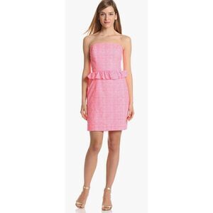 Lilly Pulitzer Lowe Dress Fiesta Pink Gingham Dress NWT Size 6
